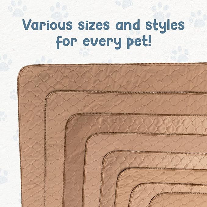 Washable Dog Training Pads - Reusable Waterproof Whelping - 41x41in | Sanitary puppy pee pads with rounded corners for pet essentials, laminated lightweight durable design for easy cleaning