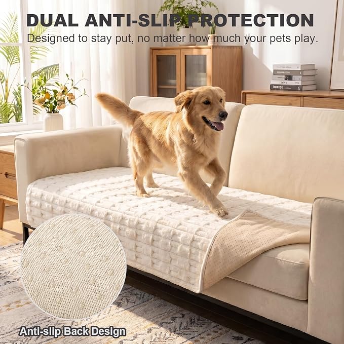 FUANGUI 2 Pack Waterproof Couch Cover for Dogs for Sectional Sofa | Washable Pet Couch Covers for Pets, Non Slip 2 PCS L Shaped Sofa Slipcover, Sofa Covers for 3 Cushion Couch Sofa Pet Friendly