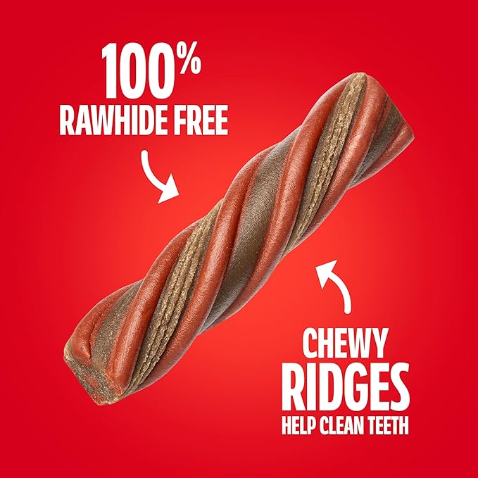 Milk-Bone Comfort Chews, Dog Treats with Unique Chewy Texture and Real Beef, 9 Chews (Pack of 4)
