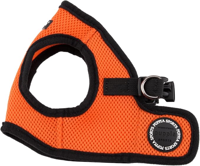 Puppia Soft Vest Dog Harness Step-in Padded Mesh No Choke No Pull Comfortable Walking Running Training for Small Medium Large Dogs, Orange, XXX-Large