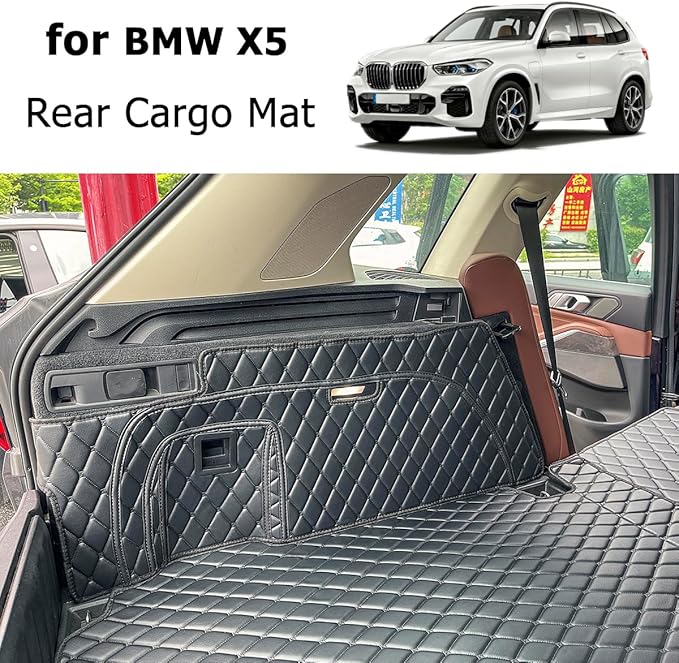 Cargo Mat Compatible with 2019-2026 BMW X5 Trunk Mat (and Rear Left and Right Side Panels) Cargo Liners for X5（Non 45e /7-Seats Models）