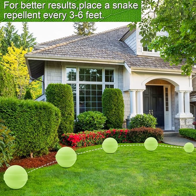 25 Pack Snake Be Gone for Yard Powerful Pet Safe,Moth Balls for Lawn Garden Camping Fishing Home to Repels Snakes and Other Pests