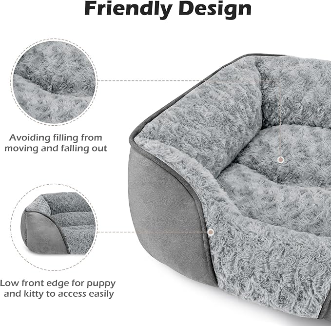 XX-Large Dog Bed Rectangle Washable Orthopedic Soft Calming Sleeping Durable Pet Cuddler with Anti-Slip Bottom