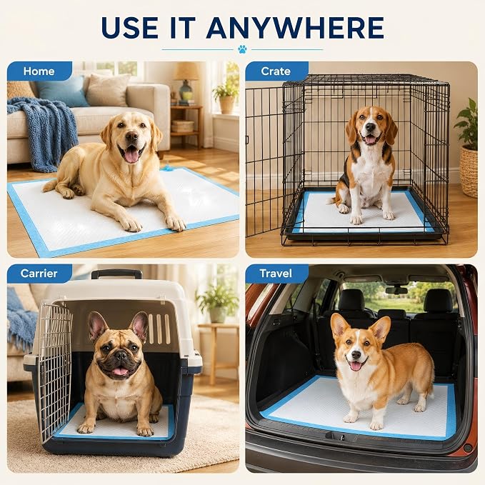 Boscute Super Absorbent & Leak-Proof Jumbo Size 36"x36" Pet Training Dog Pee Pads, Thicken Quick Dry Disposable Puppy Pee Pads, Potty Training Pads for Dogs Cats, Rabbits