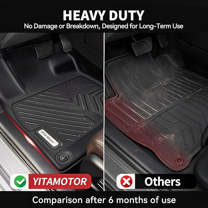 YITAMOTOR Floor Mats & Cargo Liner Fit for Mazda CX-5 2017-2025, TPE All Weather Custom Fit Floor Liners for Mazda CX5, 1st & 2nd Row and Trunk Liner Car Mats Set Accessories, Black