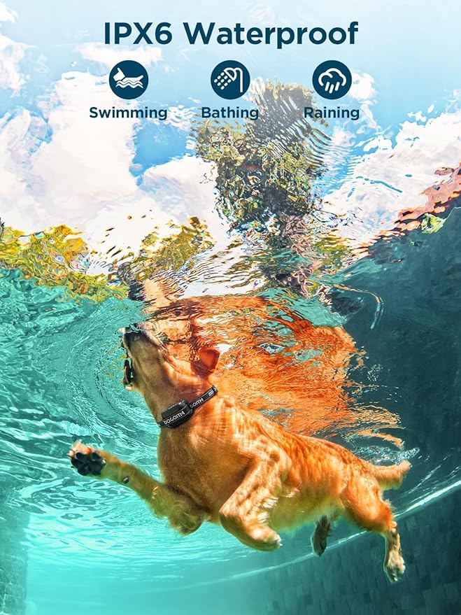 Wireless Dog Fence for 2 Dogs, GPS Wireless Dog Collar with 3 Warning Modes, Pet Containment System with AI Smart Signal, Range 65ft- 3290ft,Electric Dog Fence for Outdoor Use(2 Collars)