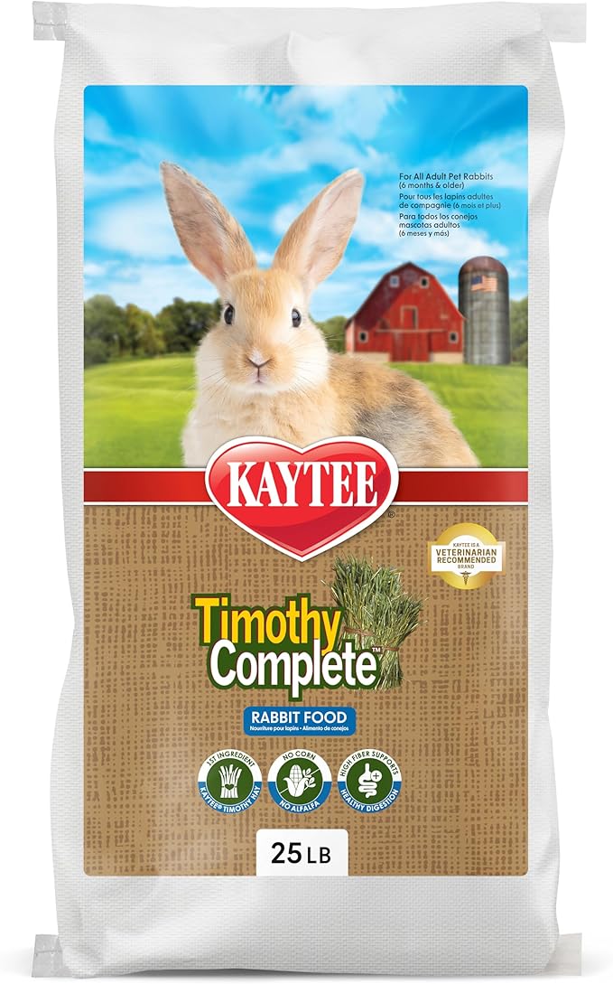 Kaytee Rabbit Food, Timothy Complete, 25lb