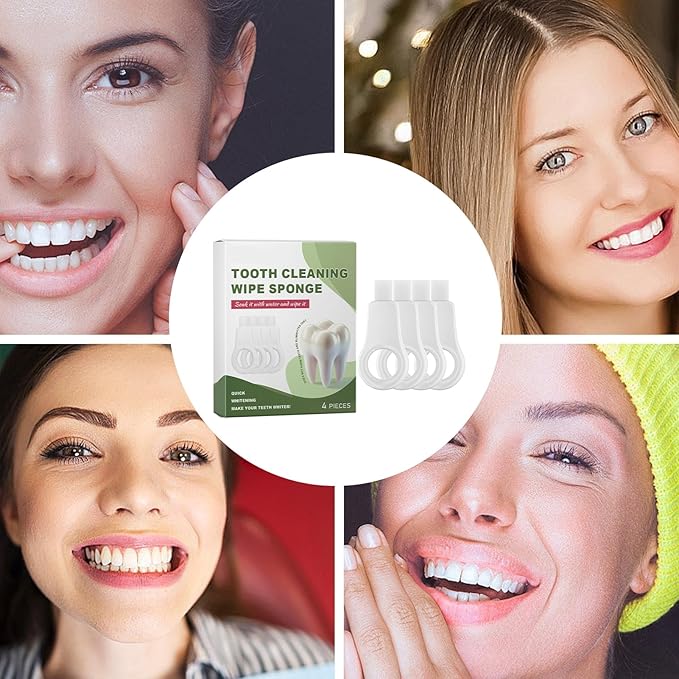 Teeth Cleaning Sponge Wipes for Adults – 4-Pack Soft dentall Wipes for Deep orall Care | disposablee Tooth Cleaners for Home, Travel, School, or Business Trips – Safe & Gentle orall Hygiene Tool