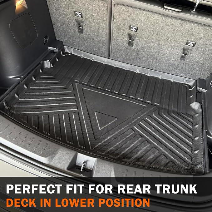 KUST Trunk Cargo Mat for 2021-2025 2026 Chevy Trailblazer Accessories, All Weather Cargo Liner TPE Rubber Raised Edge (Only for Cargo Deck in Lower Position)