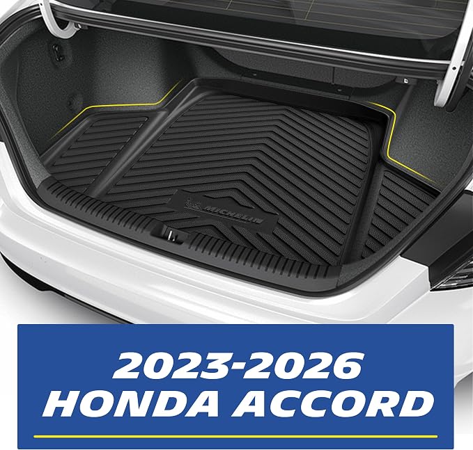 Michelin Vehicle Mats, Premier Series All-Weather TPE Custom Fit Liner for Honda Accord Gasoline & Hybrid 2023-2027 Floor Mats A(4 Piece)