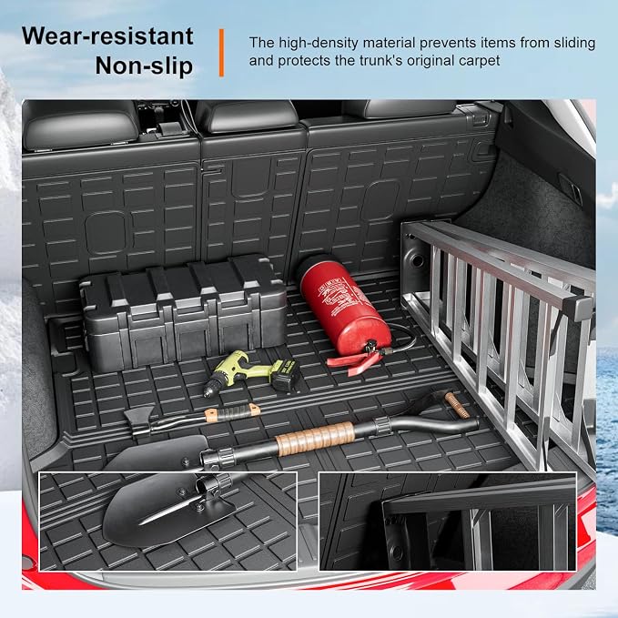 powoq Cargo Mat Compatible with 2017-2022 Mazda CX5 Trunk Mat Cargo Liner Backrest Trunk Liner TPE Replacement for 2017-2022 Mazda CX-5 Accessories (Trunk Mat+Backrest Mats)