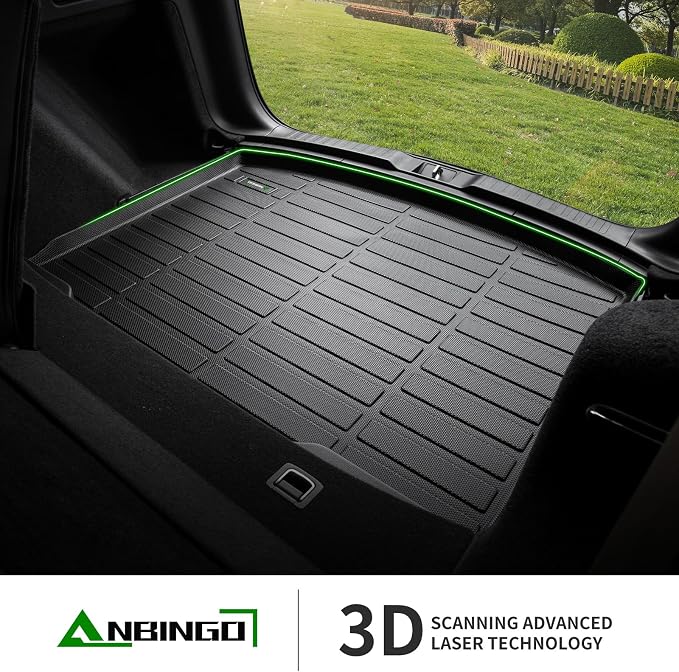 ANBINGO® Cargo Liner Custom for 2023 2024 2025 2026 CR-V (Not Fit for CRV Hybrid) Car Floor Mat (Trunk Mat) Black CRV Accessories, Cargo Tray in Lowest Position