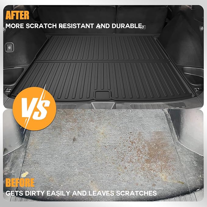 AOMSAZTO Cargo Mat for Honda Passport 2019-2025 | All Weather Custom Fit TPE Trunk Mat Trunk Tray Cargo Tray, Black