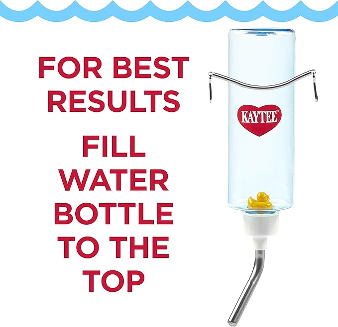 Kaytee Clear View Water Bottle for Pet Rabbits, Ferrets, and Guinea Pigs, 32 oz
