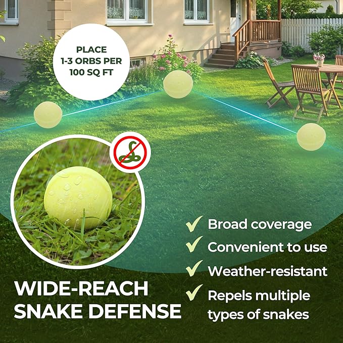 12-Pack Snake Orbs for Outdoor Use - Made with Natural Plant-Based Ingredients