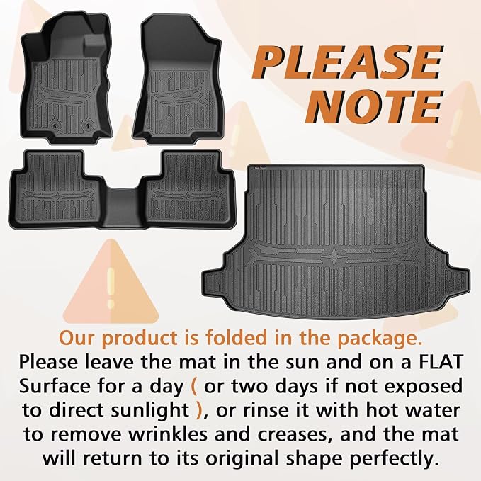 TripleAliners Trunk Mat & Floor Mats Full Set Compatible with 2025 2026 Subaru Forester All Weather TPE, Custom Anti-Slip (Floor Mats+Trunk Mat) (Won't Fit Hybrid)