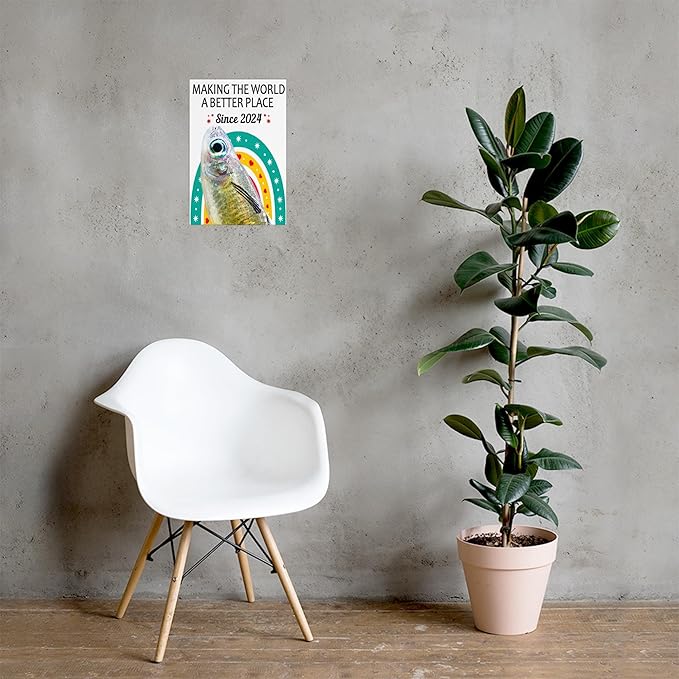 Making The World A Better Place Since - Pseudomugil Poster 12x18 Unframed - Personalized Year Pet Portrait Wall Art Decor Gifts for Blue Eye Rainbowfish Lovers