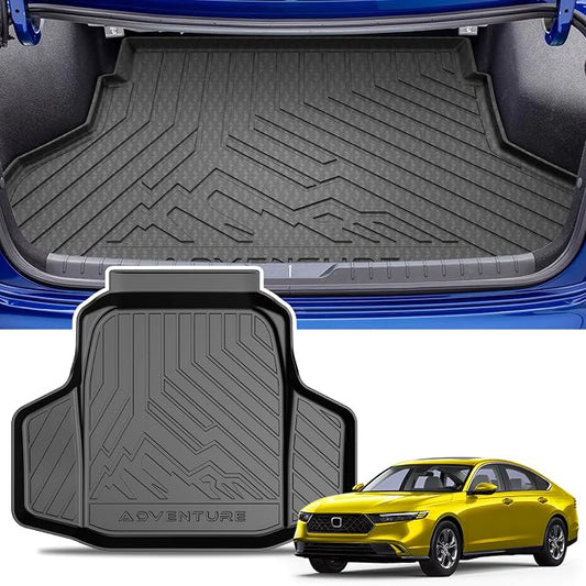 KUST Cargo Trunk Mat for Honda Accord 2023-2026 (Include Hybrid), Rear Cargo Liner for Accord Accessories All Weather TPE Rubber Raised Edge