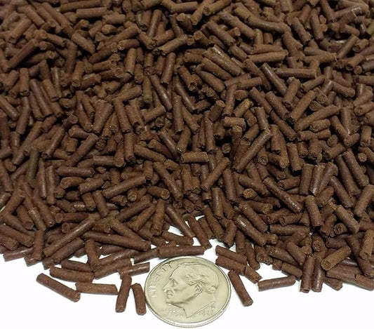 Aquatic Foods Inc. Beef Heart 3/64" x 1/4" Sinking Micro Sticks for Discus, Cichlids, Carnivores, Plecos, Catfish, Shrimp, Snails, All Community Tropical Fish...1/4-lb