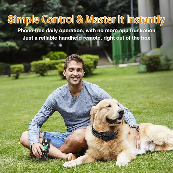 Completely Off-Grid 3-in-1 GPS Dog Fence with Real-Time Tracking: No Subscription, App-Free, Self-contained, Dual-GPS, Training Collar, Customizable Boundary with Four Progressive Alerts, Black
