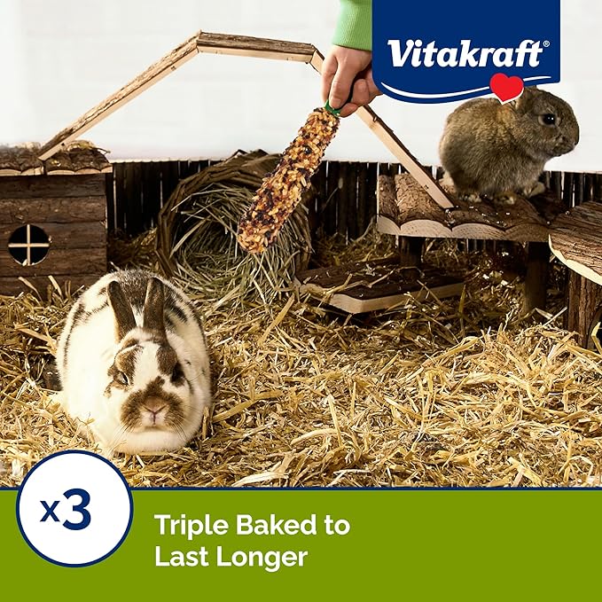 Vitakraft Crunch Sticks Rabbit Treat - Apple and Cherry - Rabbit Chew Sticks
