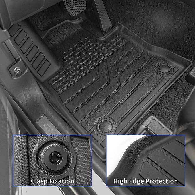 Rongtaod Floor Mats Compatible with 2020-2025 2026 Ford Explorer 7 Seats Cargo Mat Cargo Liner Trunk Liner Back Seat Cover Protector 2024 Explorer Accessories (Trunk Mat with Backrest Mat+Floor Mats)