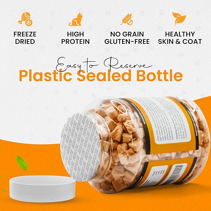 Freeze-Dried Salmon Treats for Cats & Dogs – 100% Wild Caught, Single Ingredient, High-Protein, Healthy Snack – No Additives or Preservatives – 7.0oz - Inspected & Tested in USA