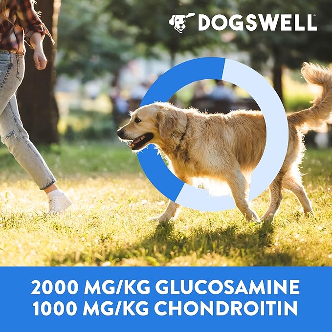 Dogswell Jerky Hip and Joint Dog Treats Grain Free Made in USA Only, Glucosamine and Chondroitin, 24 oz Chicken