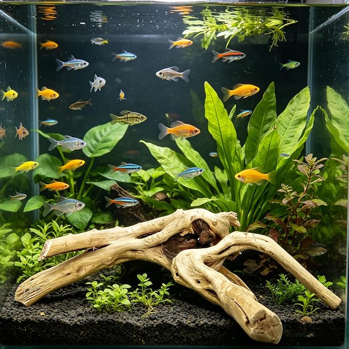 2 PCS Large Natural Spider Wood for Aquarium 12-16", Aquarium Drift Wood, Assorted Size Spider Wood, Twisted Branches Trunk for Fish Tank, Aquascaping, Reptile Climbing Branch, Terrarium Decor