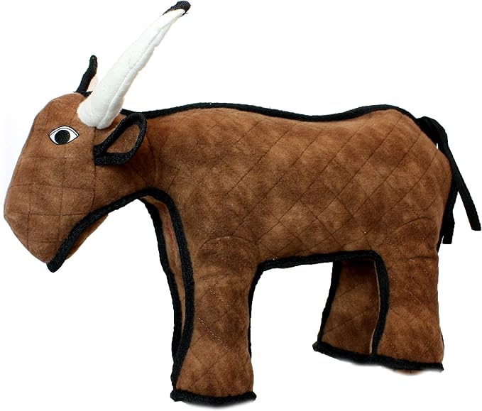 TUFFY® : 2 Pack Bull Dog Toy: Ultra Durable Plush Toy with Multiple Layers & Reinforced Seams, Washable and Floats, Original Construction