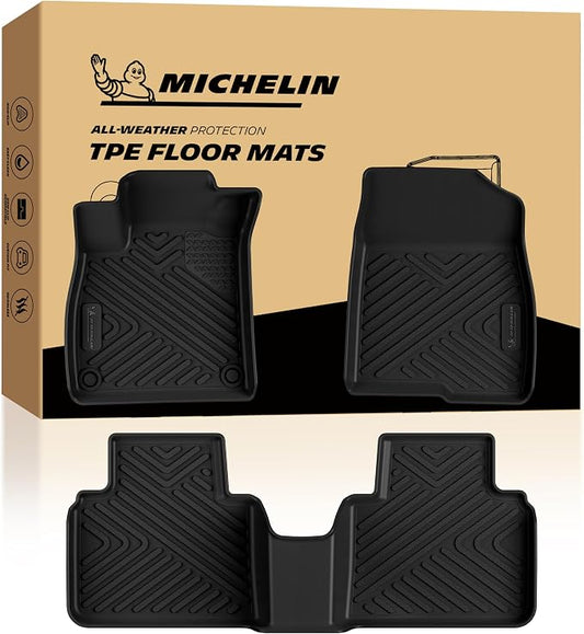 Michelin Vehicle Mats, Premier Series All-Weather TPE Custom Fit Liner for Honda Accord Gasoline & Hybrid 2018-2022 Floor Mats B(3 Piece)