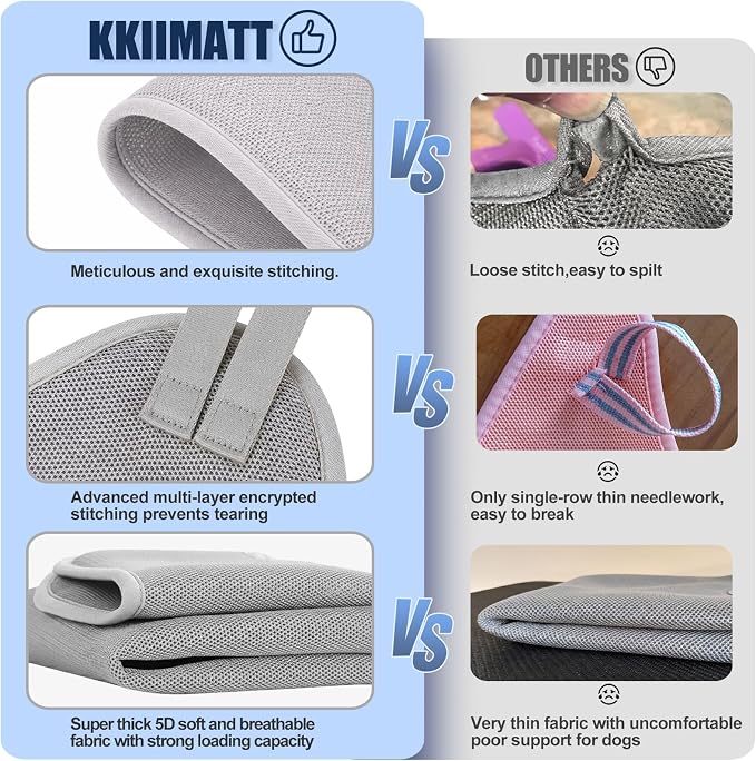 Kkiimatt Dog Grooming Hammock Harness,XXX-Large Silver Grey Grooming Sling for Giant Dogs,Dog Hanger Holder Restraint for Nail Trimming, Hanging Harness Hammock for Nail Clipping