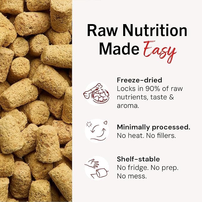 Stella & Chewy's Freeze-Dried Raw Pork Meal Mixers- Dog Food Topper and Mixer - Made with 95% Farm-Raised Pork, Organs & Bone - Perfect for Picky Eaters - Grain-Free - 18 oz