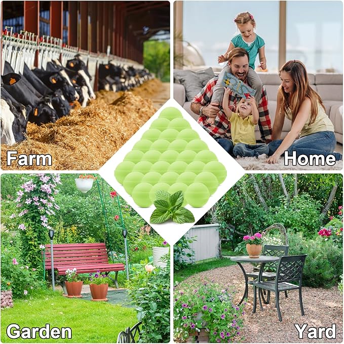 30 Pack Snake Repellent for Yard Powerful,Snake Away Repellent Outdoors, Moth Balls for Snakes, Pet Safe Snake be Gone for Lawn Garden Fishing Home to Repels Snakes and Other Pests (Mint)