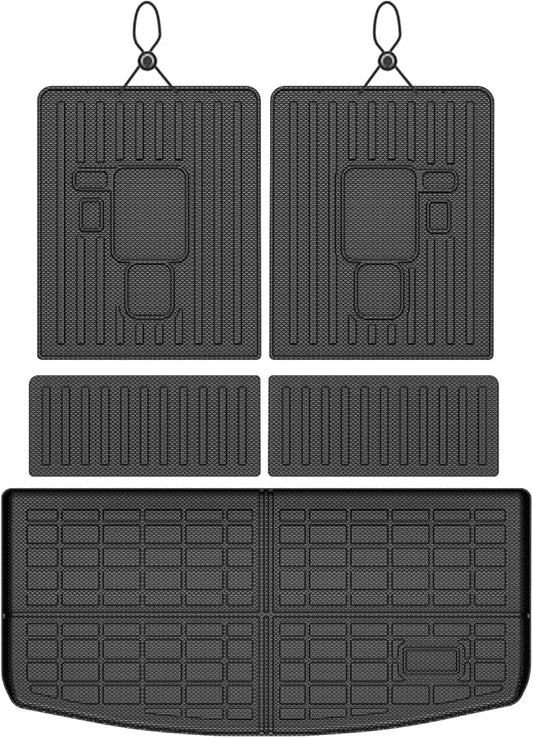 Cargo Mat Fits for Jeep Grand Cherokee L 2021-2025 2026, All Weather TPE Rear Cargo Liner Trunk Mat with 3rd Row Seatback Cover for Jeep Grand Cherokee L Accessories