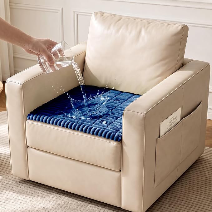 FUANGUI Waterproof Armrest Couch Cover for Dogs,27.6" x 27.13", Navy Blue | Non-Slip Backrest Cover Recliner Chair Protector, Fuzz Soft Armchair Armrest Cover Washable Couch Covers Sofa Pet Friendly