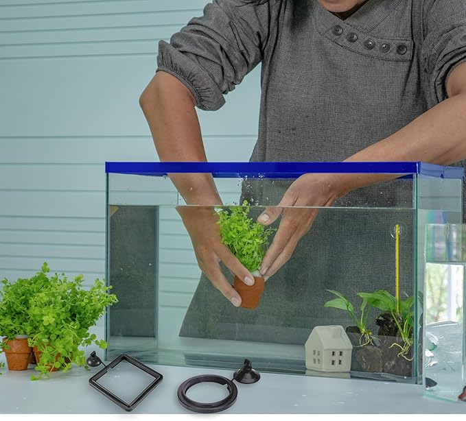 SunGrow 2 Betta Feeding Ring, Prevent Water Turbulence from Washing Food into Filter, Practical Round Floating Food, Suitable for Guppy, Goldfish and Other Small Fish