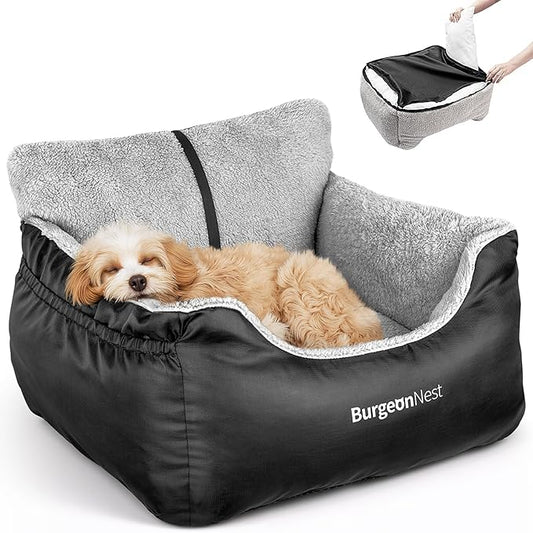 Dog Car Seat for Small Dogs & Cats Under 25 lbs,Black