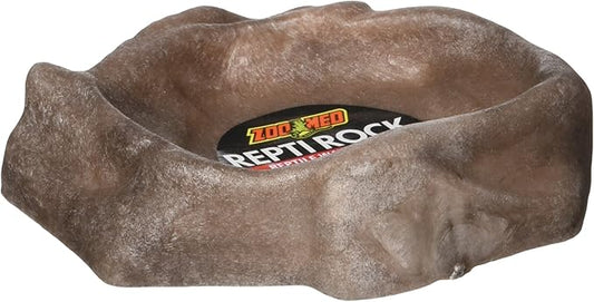 Zoo Med Repti Rock Reptile Water Dish for Fish, X-Small,Black
