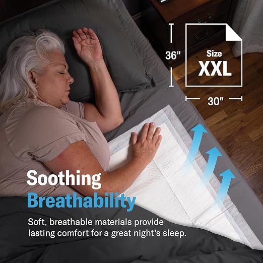 Chucks® MAX Hospital Bed Pads Disposable Adult - 30x36 [26-Pack] Pee Pads | Breathable Incontinence XX-Large Pee Pads for Adults, Heavy Duty 10X Absorbency Underpads, 400 Lbs Patient Repositioning