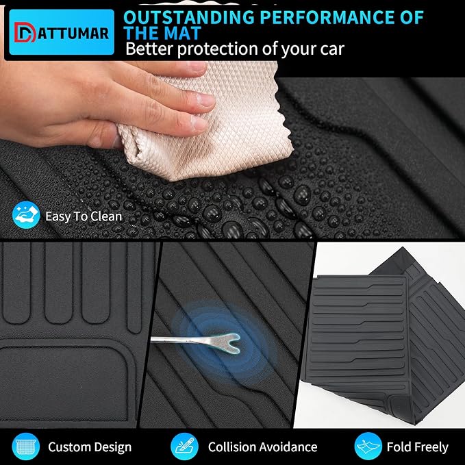 Cargo Mat Compatible with 2025 2026 Ford Expedition&Lincoln Navigator (NOT for Max/L) Trunk Mat Cargo Liner Back Seat Cover All Weather Expedition Accessories (Trunk Mat+Backrest Mats)