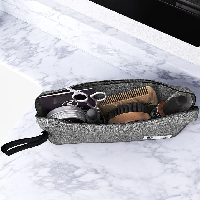 Striking Viking Grooming Kit - Premium Care Products for Men with Beard Shampoo, Oil, Balm Butter, Brush, Wooden Comb, Mustache Scissors & Toiletry Bag | Premium Care Products for Men with Beard Shampoo, Oil, Balm Butter, Brush, Wooden Comb, Mustache S...