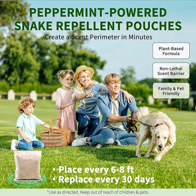 Snake Repellent for Yard Powerful,10 Pack Safe for Home Yard, Pet Safe, Natural Snake Repellant for House Yard Lawn Garden Camping