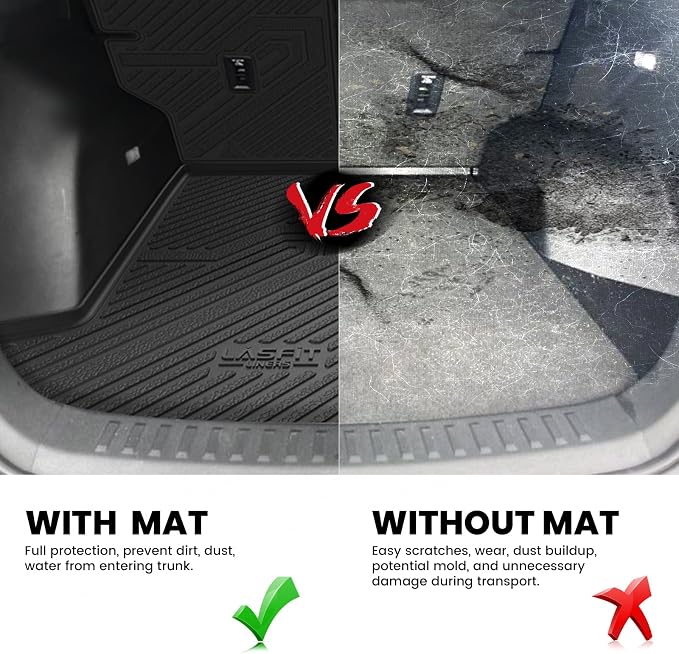 LASFIT Trunk Mat with Backrest Mat for Chevrolet Chevy Equinox/GMC Terrain 2025 2026 2027 (Only for Fuel, Not Fit EV), All Weather TPE Custom Fit Cargo Mat Trunk Liner with Backrest Mat
