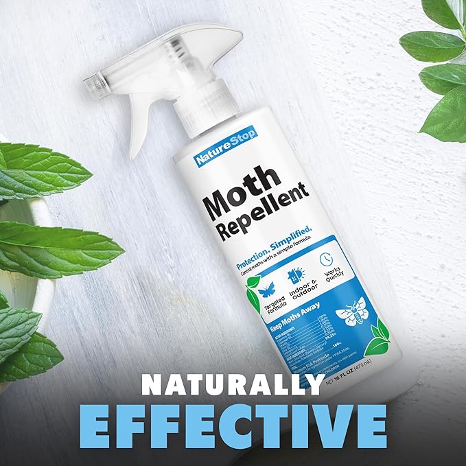 Moth Repellent Spray – Helps Deter Moths from Closets, Clothing & Fabric Surfaces, 16 oz (475mL)