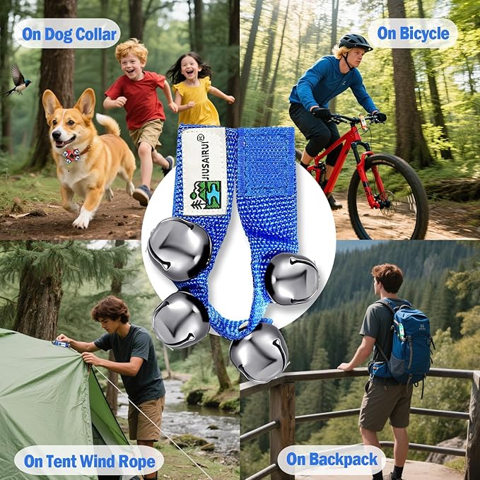 Outdoor Bear Bells for Hiking Safety: Bear Horn to Scare Bears Deterrent Devices for Dogs Biking Fishing Camping Climbing