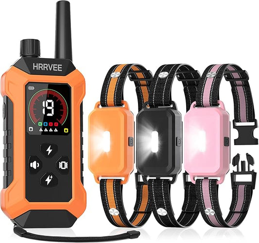 Shock Collar for Dogs 3 Pack (5–150Lbs), 4400FT Waterproof Electric Dog Collar with Light 5 Training Modes Rechargeable 3 Dog Training Collar with Remote Control, E collars for Small Medium Large Dogs
