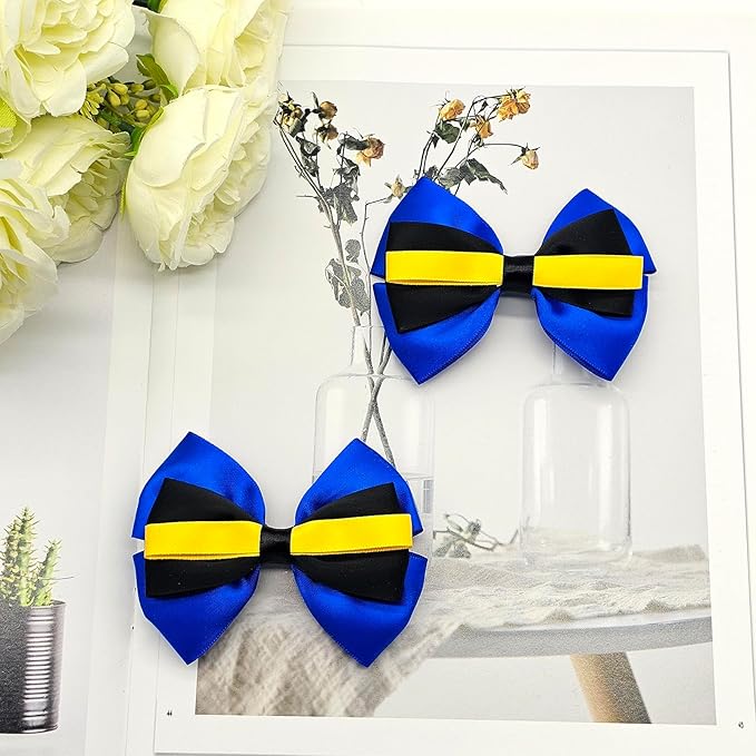 2Pcs Fish Hair Bow Clips Ocean Theme Accessories for Halloween Costume Dress up Birthday Party Supplies 3.5 Inch