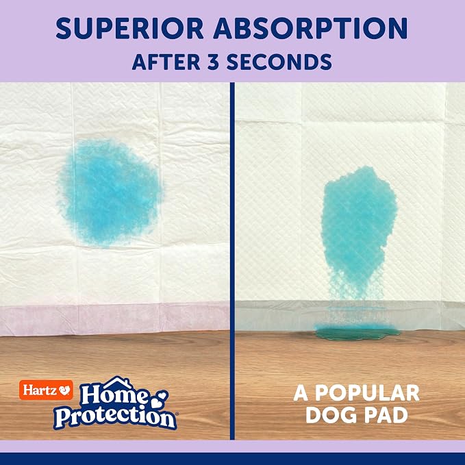 Hartz Home Protection Super Absorbent Odor Eliminating Lavender Scented No Leaks Dog Pads, XXL 80 Count