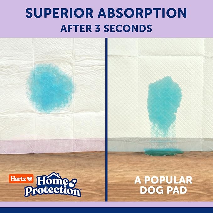 Hartz Home Protection Super Absorbent Odor Eliminating Lavender Scented No Leak Dog Pads, XL 30 Count (Pack of 2)